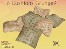 6 cushions, Grunge9 by Wild Motley