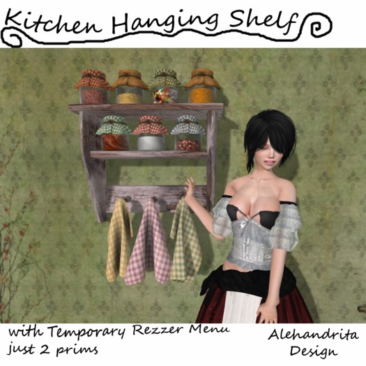 Kitchen Hanging Shelf - Light Wood