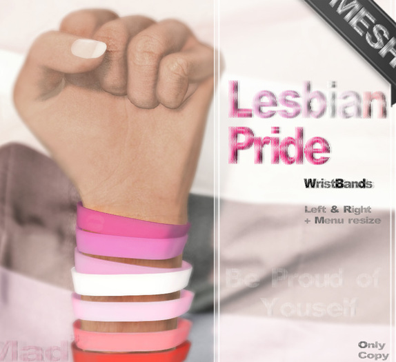 Mad' - Lesbian Pride - WristBands (MESH)