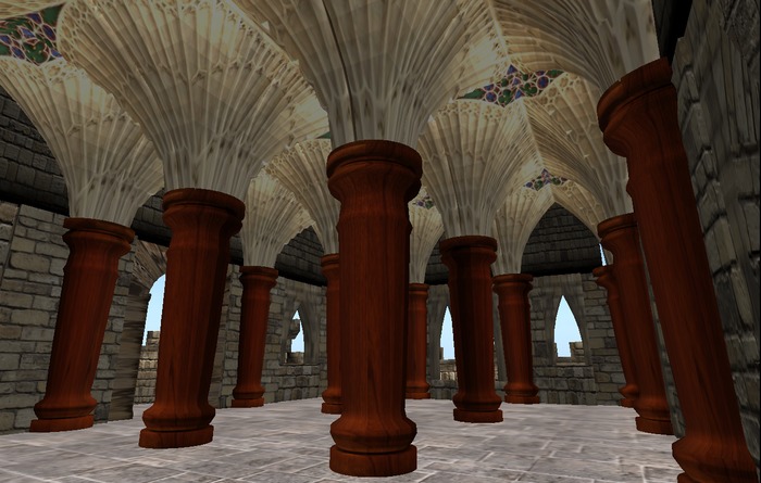 Medieval Ceiling HIgh Fluted Arch