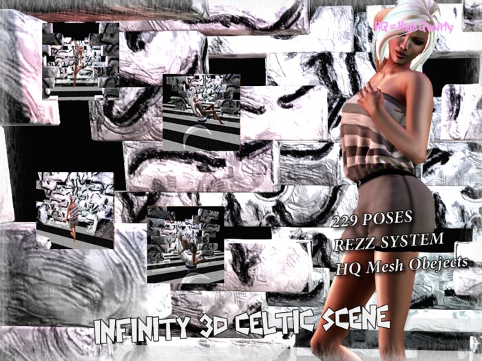 INFINITY 3D CELTIC SCENE BOXED 229 Poses