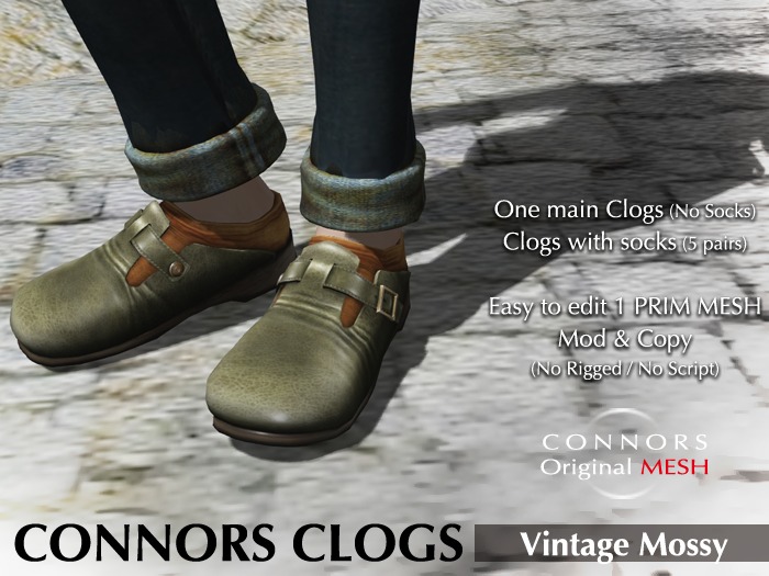 *Connors* CLOGS Vtg Mossy