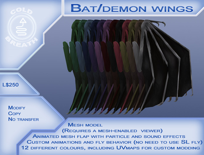 *Cold Breath* Bat/Demon Wings