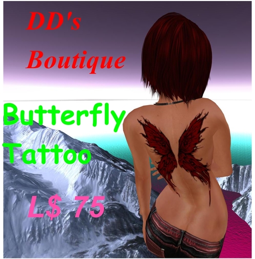 PROMO LIMITED PRICE Butterfly Wings Deep Red