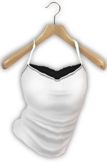 .TeaParty. Two Tone Top - White