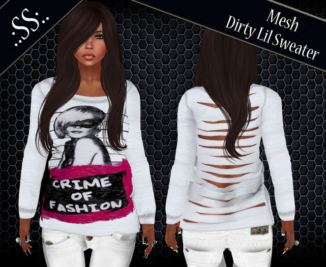 .:SS:. MESH FASHION CRIME DIRTY LIL SWEATER 