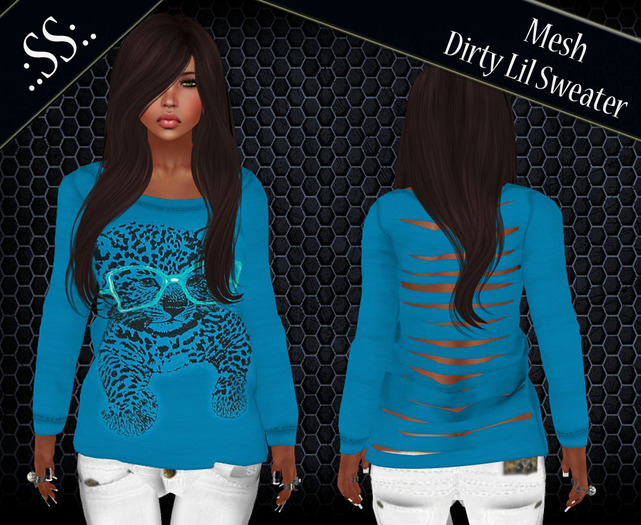 .:SS:. MESH BLIND KITTY DIRTY LIL SWEATER 
