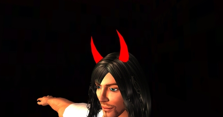 Second Life Marketplace - TM Curved Red Blinking Horns - ACDC