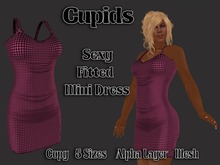 Mesh Plum Houndstooth Dress