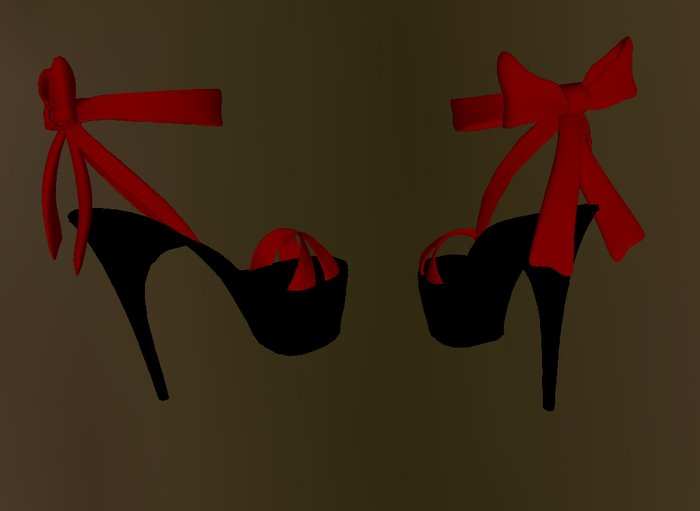 Red/Black Sandal w/bow-box