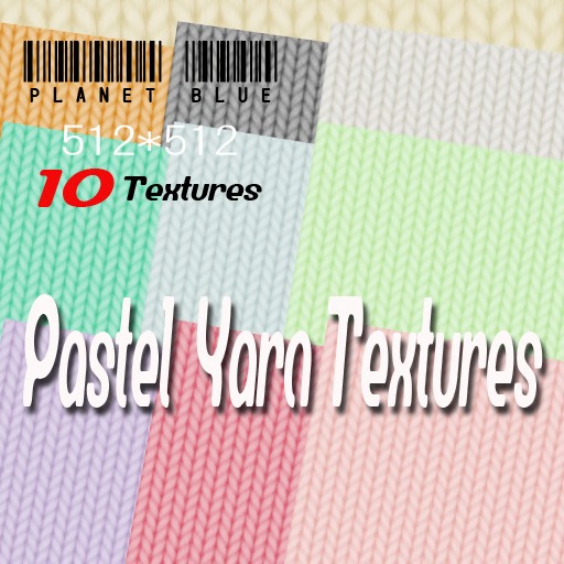 Planet Blue Pastel Yarn Textures