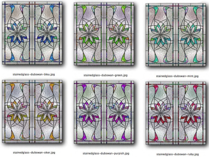 Stained Glass, DubSwan, 6 windows textures