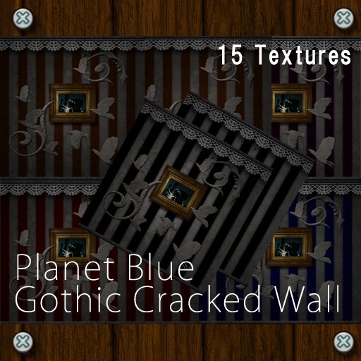 Planet Blue Gothic Cracked Wall Textures