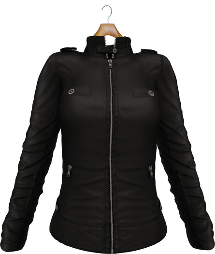 Blueberry Lina *Mesh* Leather Jacket Black