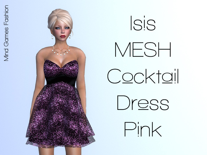 Mind Games Fashion - Isis MESH Cocktail Dress Pink