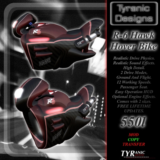 R-6 Hawk Hover Bike -By Tyranic Designs-