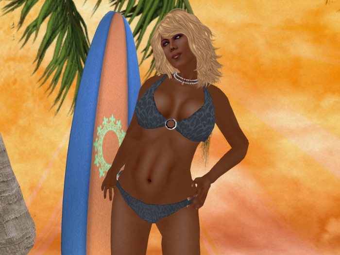 Mesh Bikini Rigged Grey Jungle