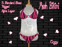 Mesh Bikini Rigged Pink Tiger