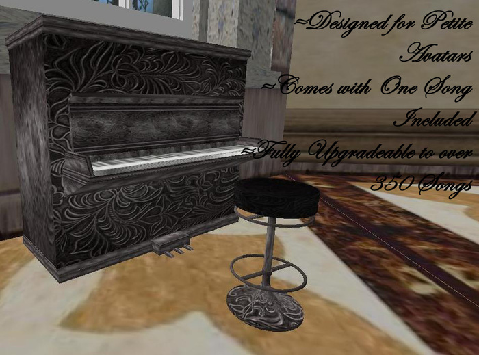 The Arcadian Minstrel - Petite Upright Piano (Black Gothic)