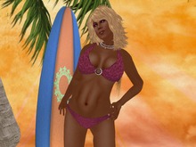 Mesh Bikini Rigged Rose Jungle