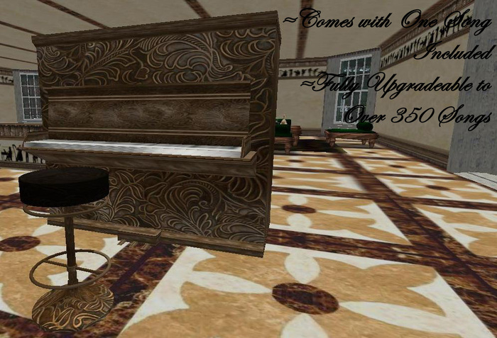 The Arcadian Minstrel - Upright Piano (Bronze)