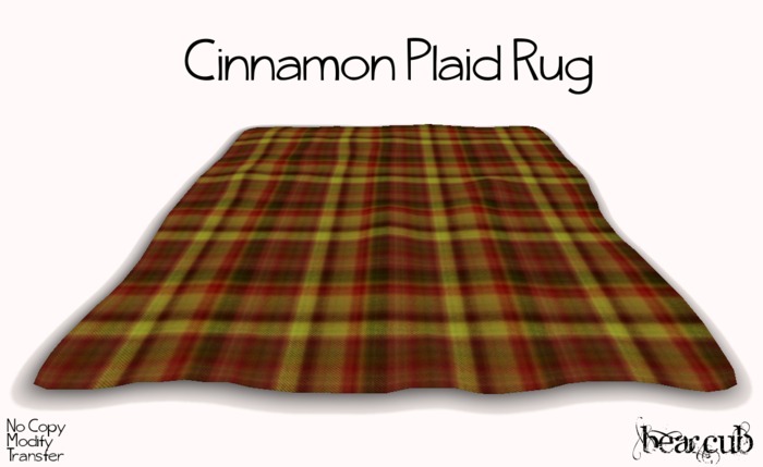 :BearCub: Cinnamon Plaid Rug