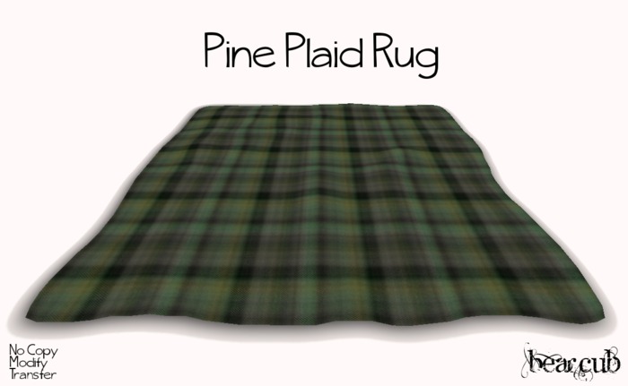 :BearCub: Pine Plaid Rug