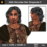 A&A Hercules Hair Greyscale 5 (Color 5). Wavy mens hairstyle.
