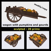 Wagon with pumpkins and gourds (MOD/COPY)
