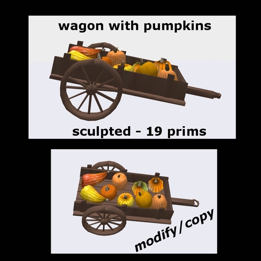 Wagon with pumpkins (mod/copy)