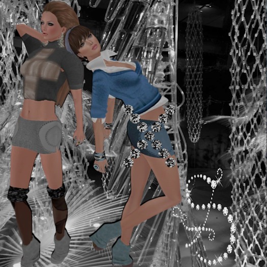 <S> Mesh Mini Skirt (Grey )