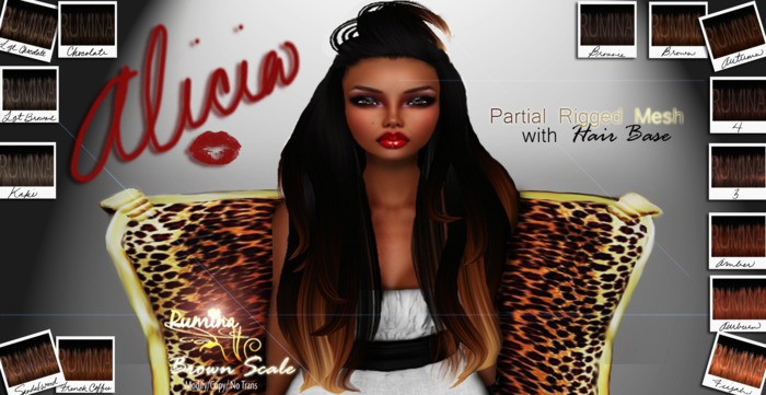 .:{Rumina}:. Alicia Mesh Hair Brown Scale
