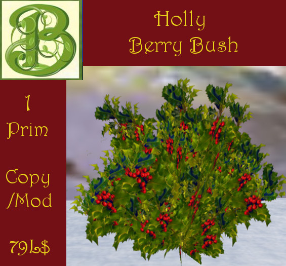 Holly Berry Bush -64 facets