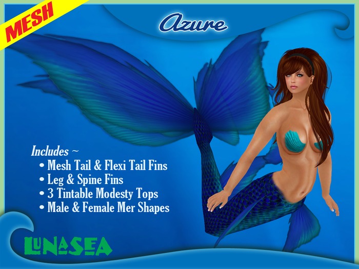 =LunaSea= Mer Outfit - Azure