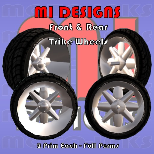 MI Front & Rear Trike Wheels (Boxed)