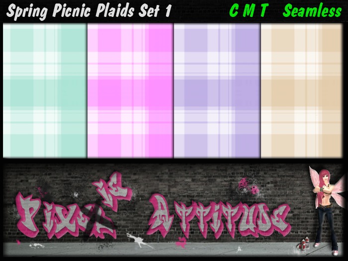 Spring Picnic Plaids Set 1