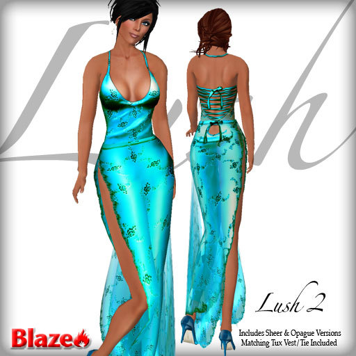 Blaze* Lush2 Gown - Teal *copy/mod*