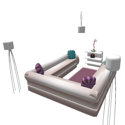 [ TL ] FURNITURE Conjunto *Ice White* Sala (BOX) - DOLLARBIE