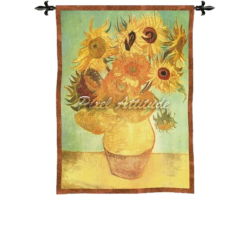 Sunflowers Tapestry Texture Van Gogh 2