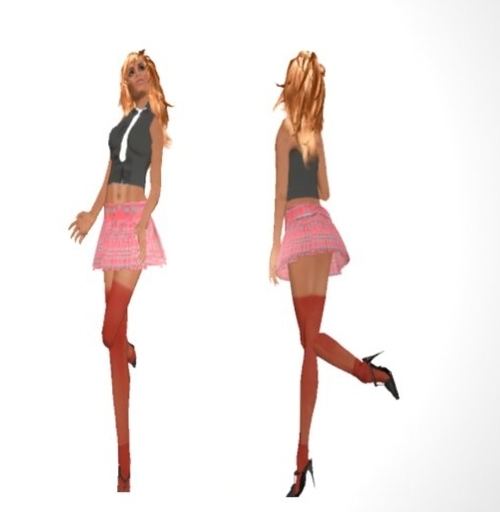 Pink Belt - Girl Skirt Outfit