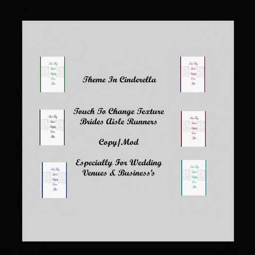 Brides Carpet Runner Princess Complete Set *CHB*