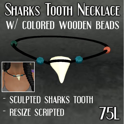 -{Mish-Mash}- Sharks Tooth Necklace w/Resize