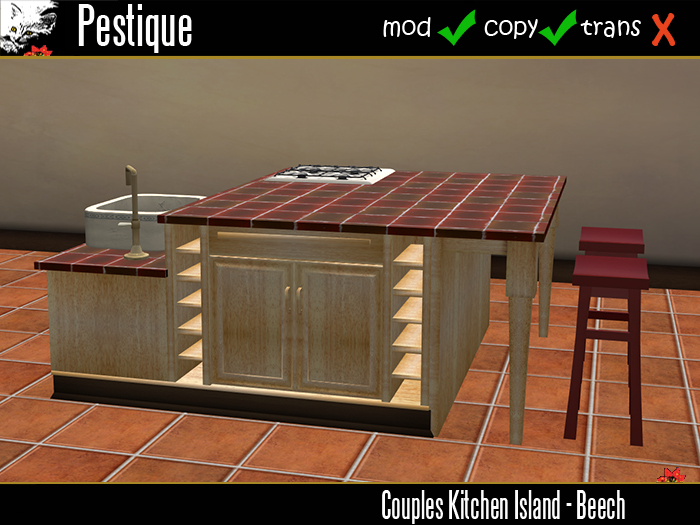 Couples Kitchen Island - Beech