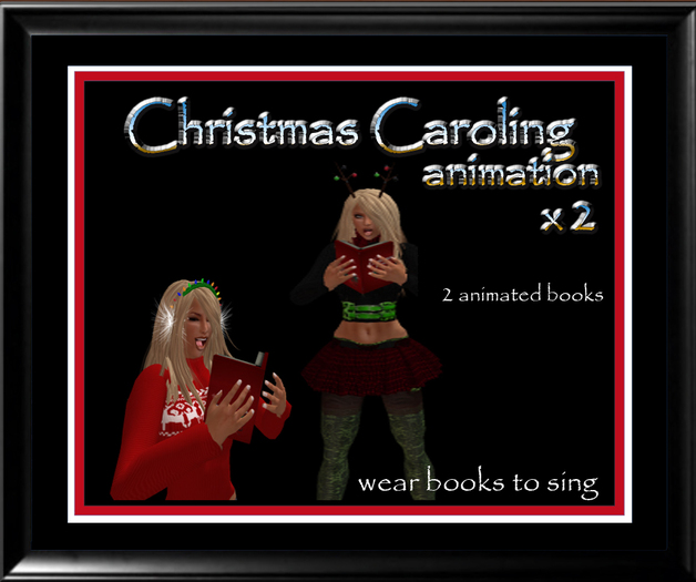 Christmas Caroling - singing animations & books x2