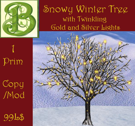 Snow Tree 1 Gold /Silver Twinkle