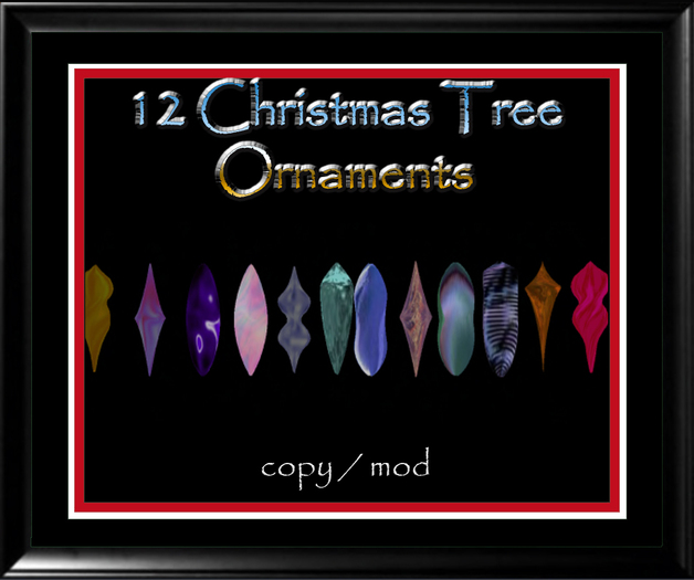 12 Christmas Ornaments