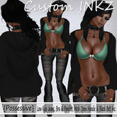 Custom iNKZ - Possessive Mint Bra, Mesh Open Hoodie, Low Rise Jeans & Black Belt [NEW]