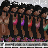 Custom iNKZ - Possessive Fat Pack 6 Different Color Bra & Panties, Mesh Open Hoodie, Low Rise Jeans & Black Belt
