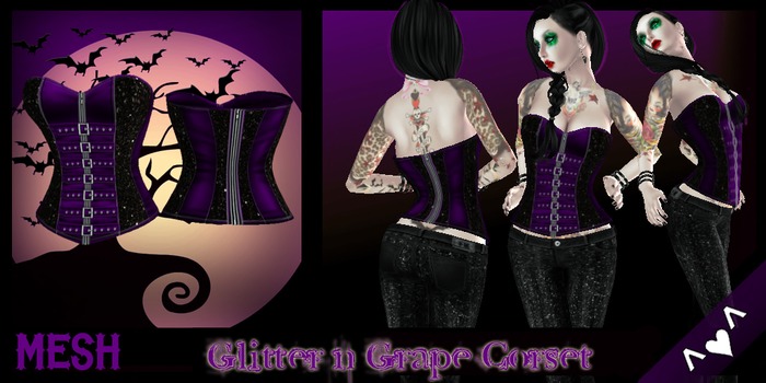 ^v^DRBC^v^Glitter 'n Grape Corset 