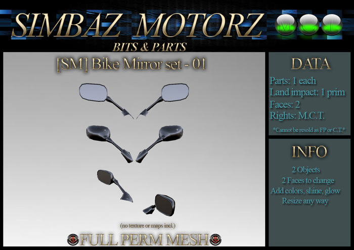 [SM] Bike Mirror set 01